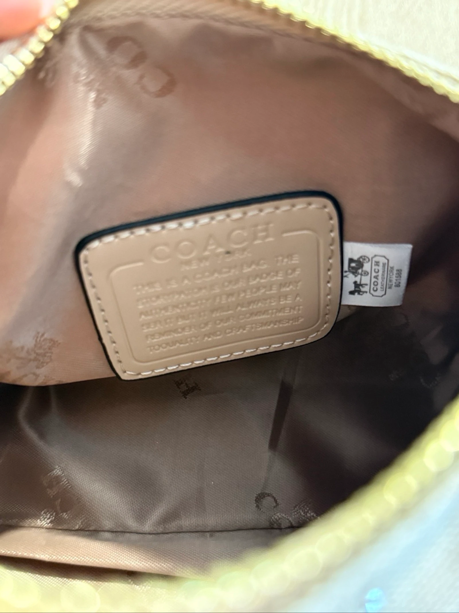 Coach Mini Rowan Bolso – Monograma Beige con Cristales – photo 4